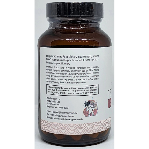 Happy Mammoth Hormone Harmony Dietary Supplement 72 Capsules