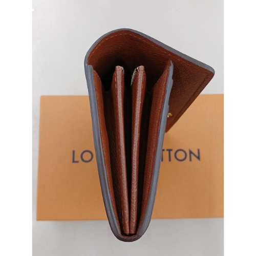 Authentic Louis Vuitton Portefeuille Sarah Long Wallet Brown Monogram New