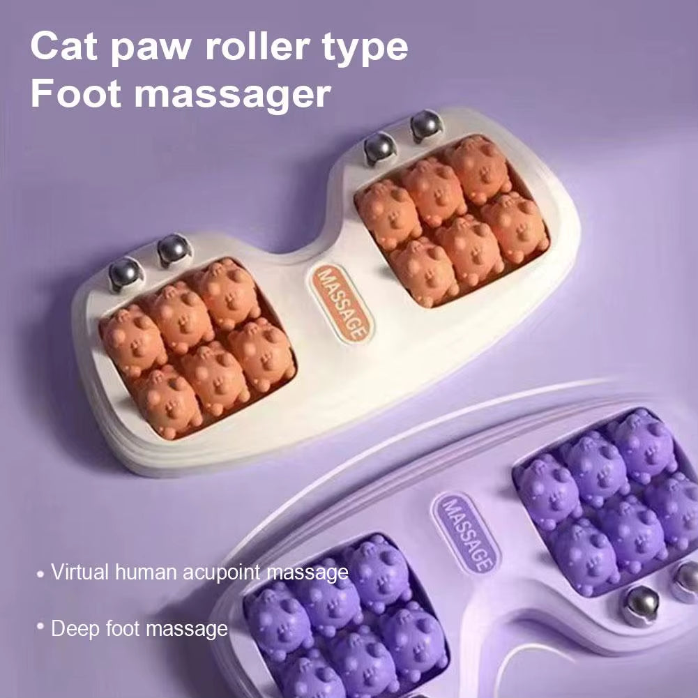 Dual Foot Massage Roller Bead Roller Massager Acupoint Stimulation Tool Home Foot Therapy for Tired Feet Relaxation