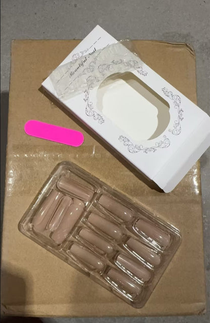 Fake Nails Wear Water Pipe Solid Color Patch