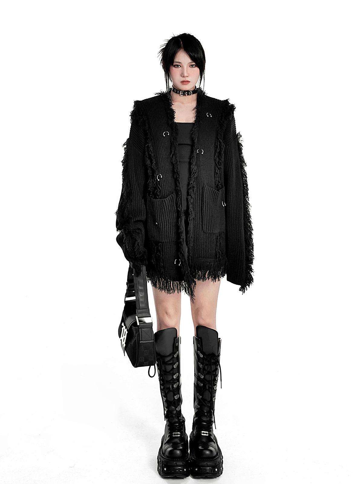 Yubaby Rock Chic Halter Cardigan Sweater