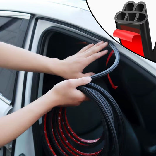 8M Double Layer Car Door Rubber Seal Strips Seal Adhesive Sticker Window Engine Cover Door Trunk Noise Insulation Weatherstrip