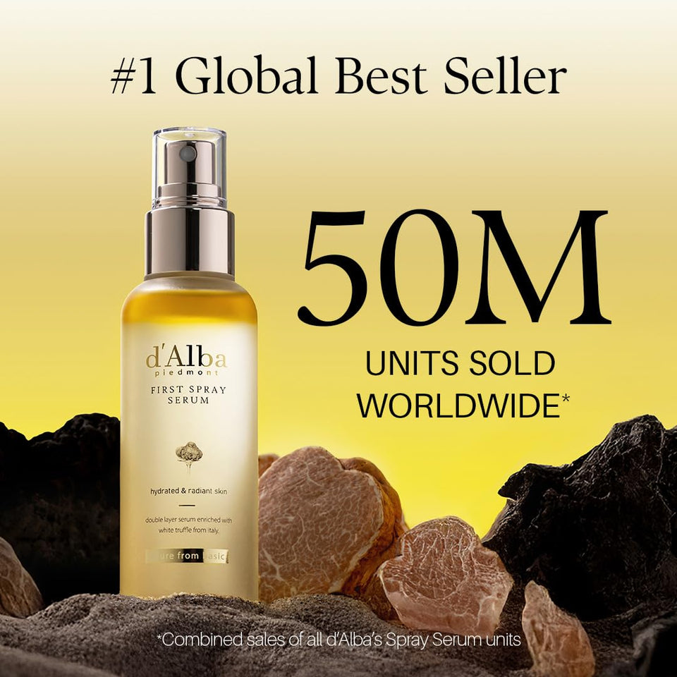 d'alba Piedmont Italian White Truffle First Spray Serum, Vegan Skin Care, Light-weight Face Moisturizer