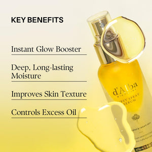 d'alba Piedmont Italian White Truffle First Spray Serum, Vegan Skin Care, Light-weight Face Moisturizer