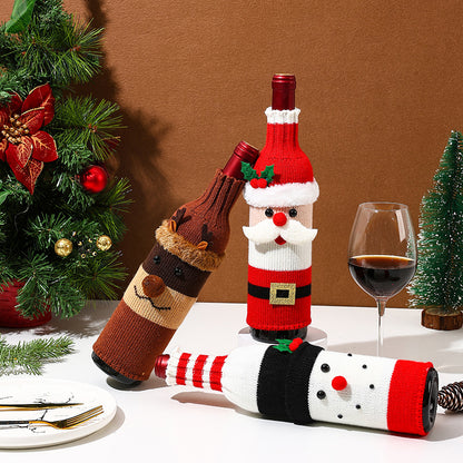 Christmas Decorative Bottle Sleeve Knitted