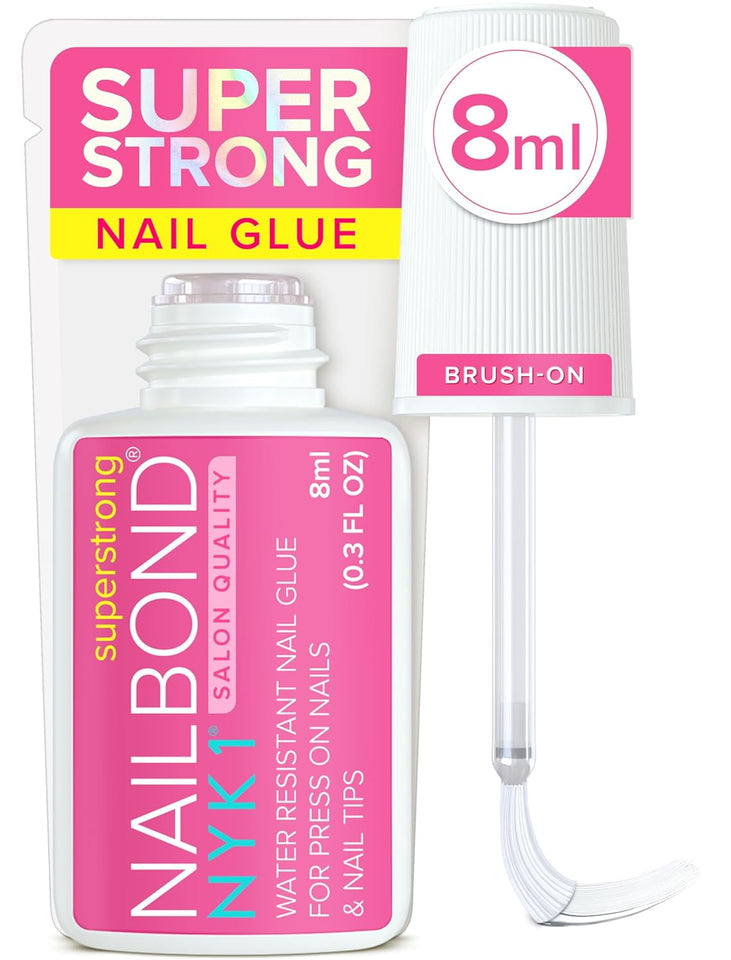 Super Strong Nail Glue for Press On Nails, Nail Tips & Acrylic Fake Nails (8ml)