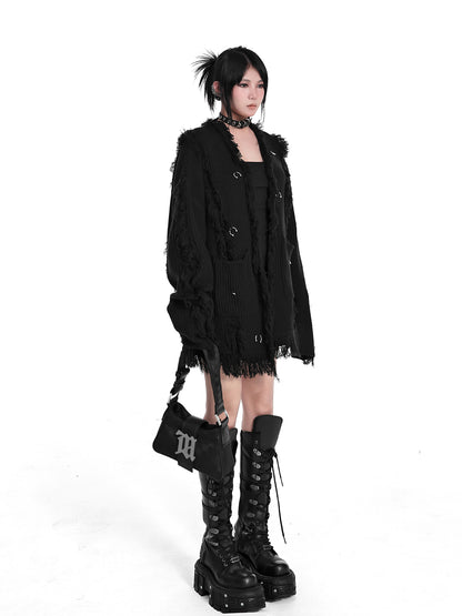 Yubaby Rock Chic Halter Cardigan Sweater