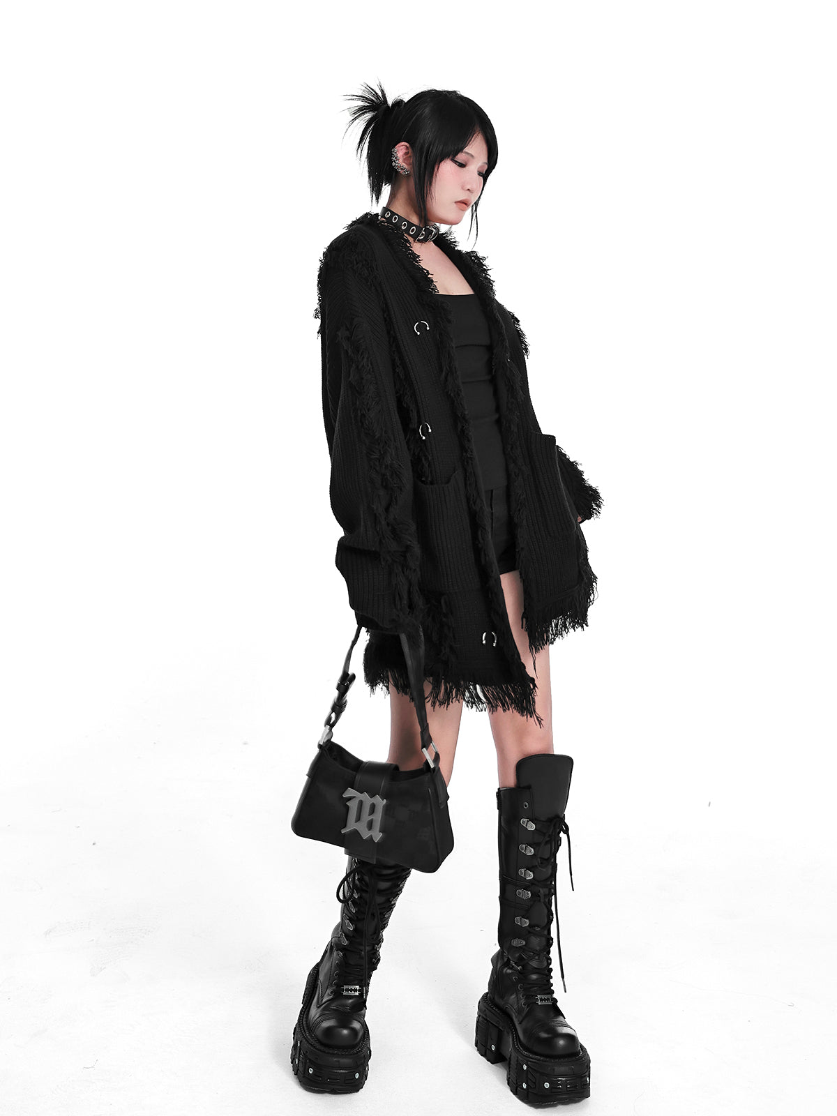 Yubaby Rock Chic Halter Cardigan Sweater