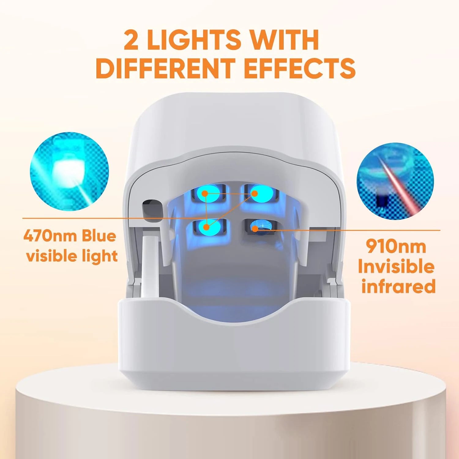 Nail Fungus Treatment LED Laser Device for Cleaning Onychomycosis USB Charge 905Nm Infrared Light 470Nm Blue Light Nail Salon