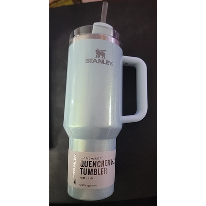 Stanley 40 oz Stainless Steel H2.0 Flowstate Quencher Tumbler Blueberry Milk New