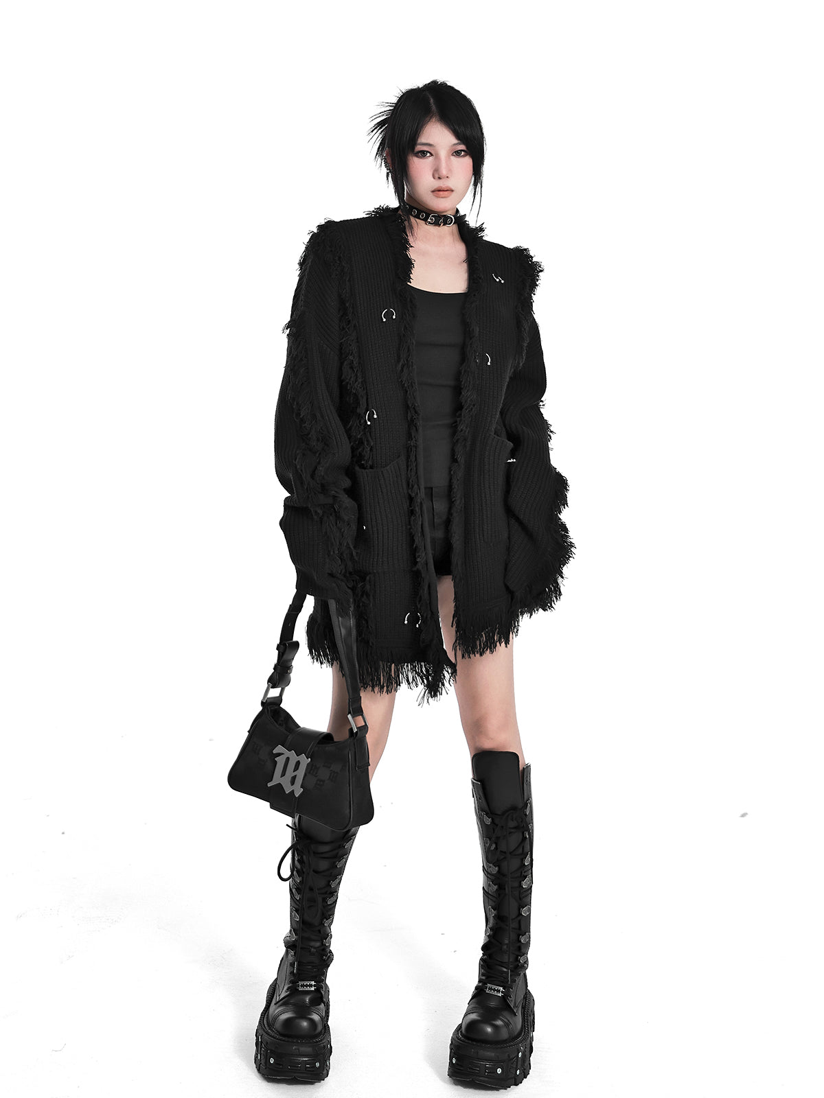 Yubaby Rock Chic Halter Cardigan Sweater