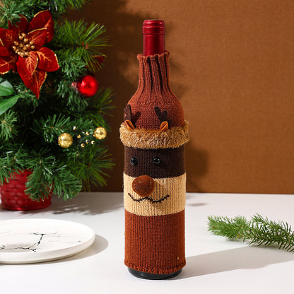 Christmas Decorative Bottle Sleeve Knitted