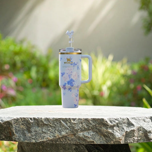 Stanley 40 oz Floral Blue Loveshackfancy Tumbler