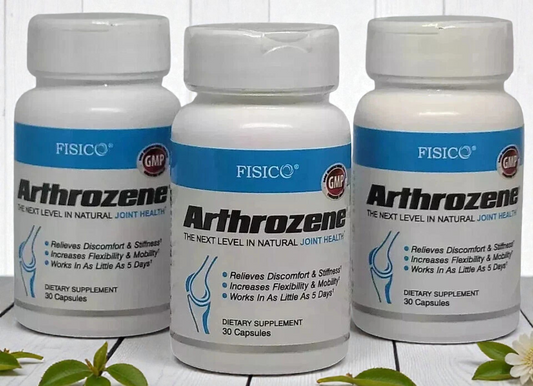 3x Fisico Arthrozene Natural Joint Health Supplement 30 Capsules Free Shipping