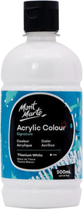 Mont Marte Signature Titanium White Acrylic Paint, 16.9oz (500ml)