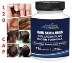 Organic Biotin & Collagen Hair Growth Supplement Hair, Skin, Joints Vitamins 120