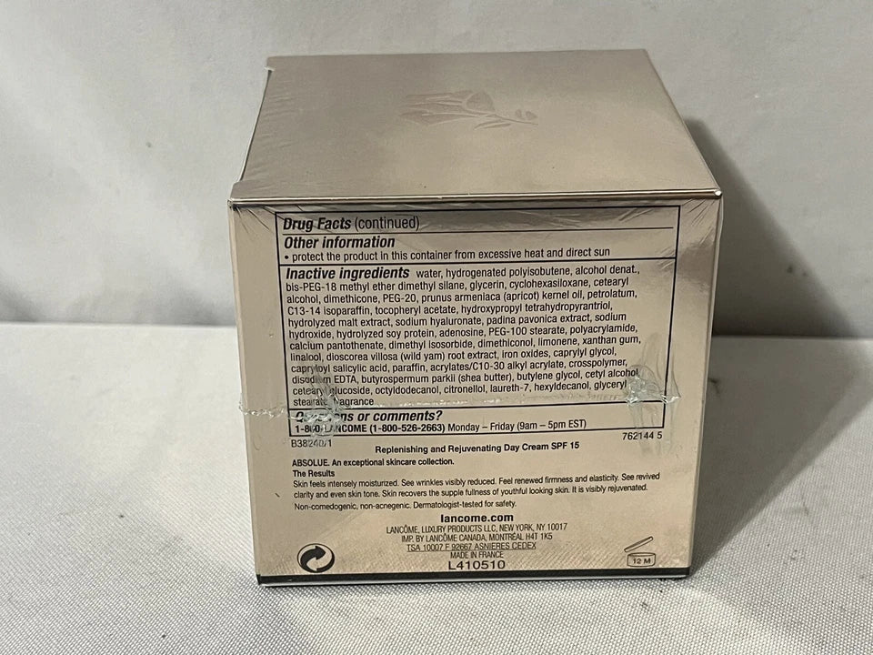 Lancome Absolue Replenishing and Rejuvenating Day Cream SPF15 (50mL / 1.7oz) NIB