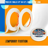 YONGJIN Double-Sided Fabric Tape (2 Rolls) - No Sewing or Ironing Required, Perfect for Quick Clothing Repairs